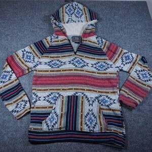 Brooklyn Cloth 1/4 Zip Aztec/Geo Print Men’s XL Fleece Hoodie Southwest Style
